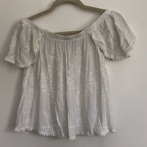 Off the shoulder white top from LIV LA